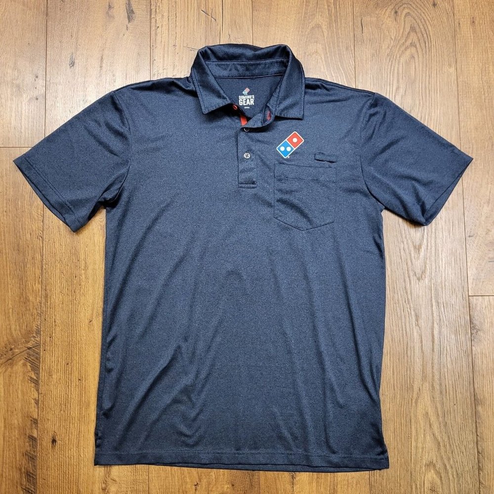 COPY - Domino's Gear Pizza Driver Short Sleeve Uniform Polo Shirt